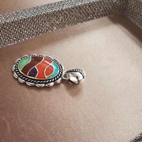 Carolyn Pollack Relios Sterling Silver Pendant Enhancer - Picture 4 of 7